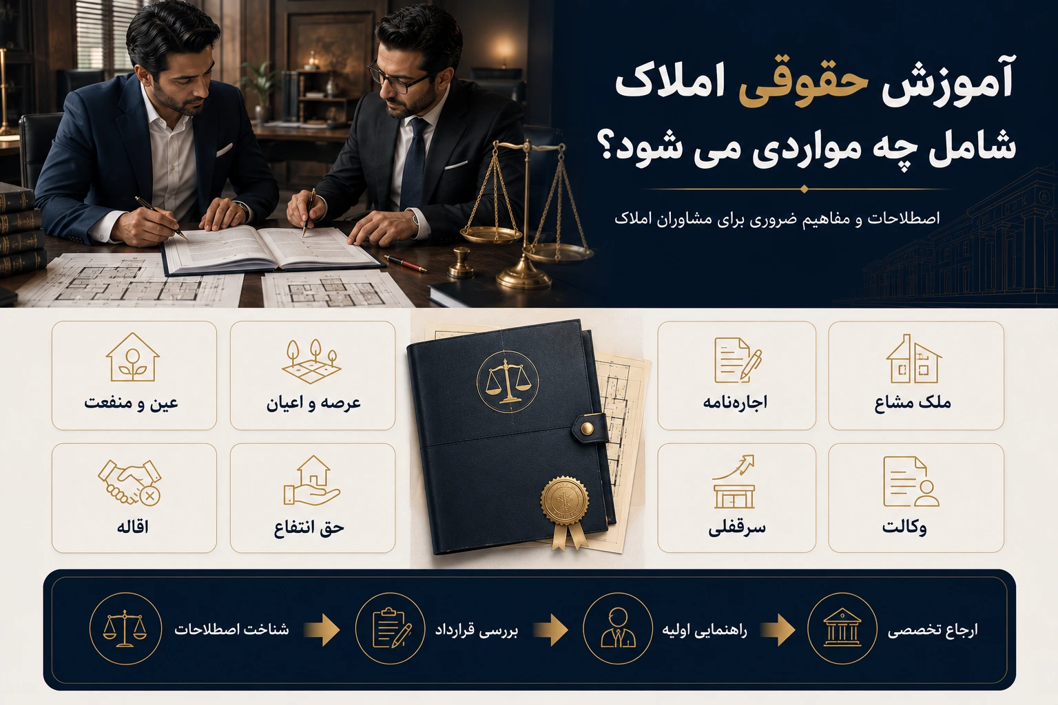 آموزش حقوقی املاک شامل چه مواردی می شود؟