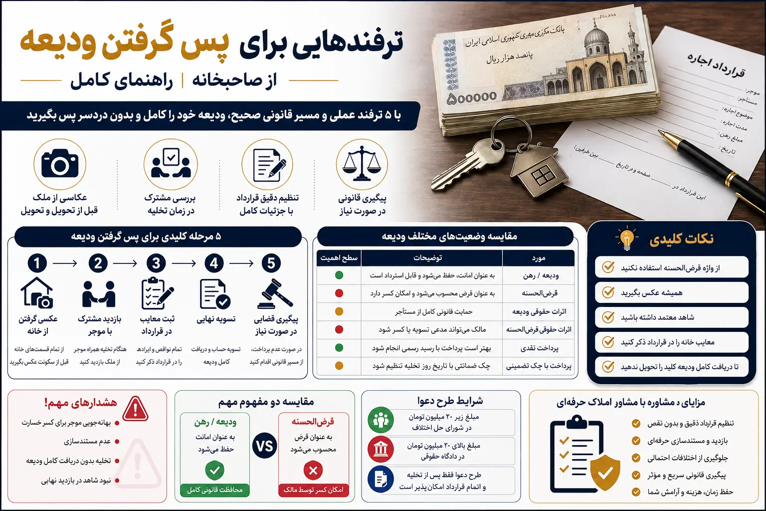 ترفندهایی برای پس گرفتن ودیعه از صاحبخانه