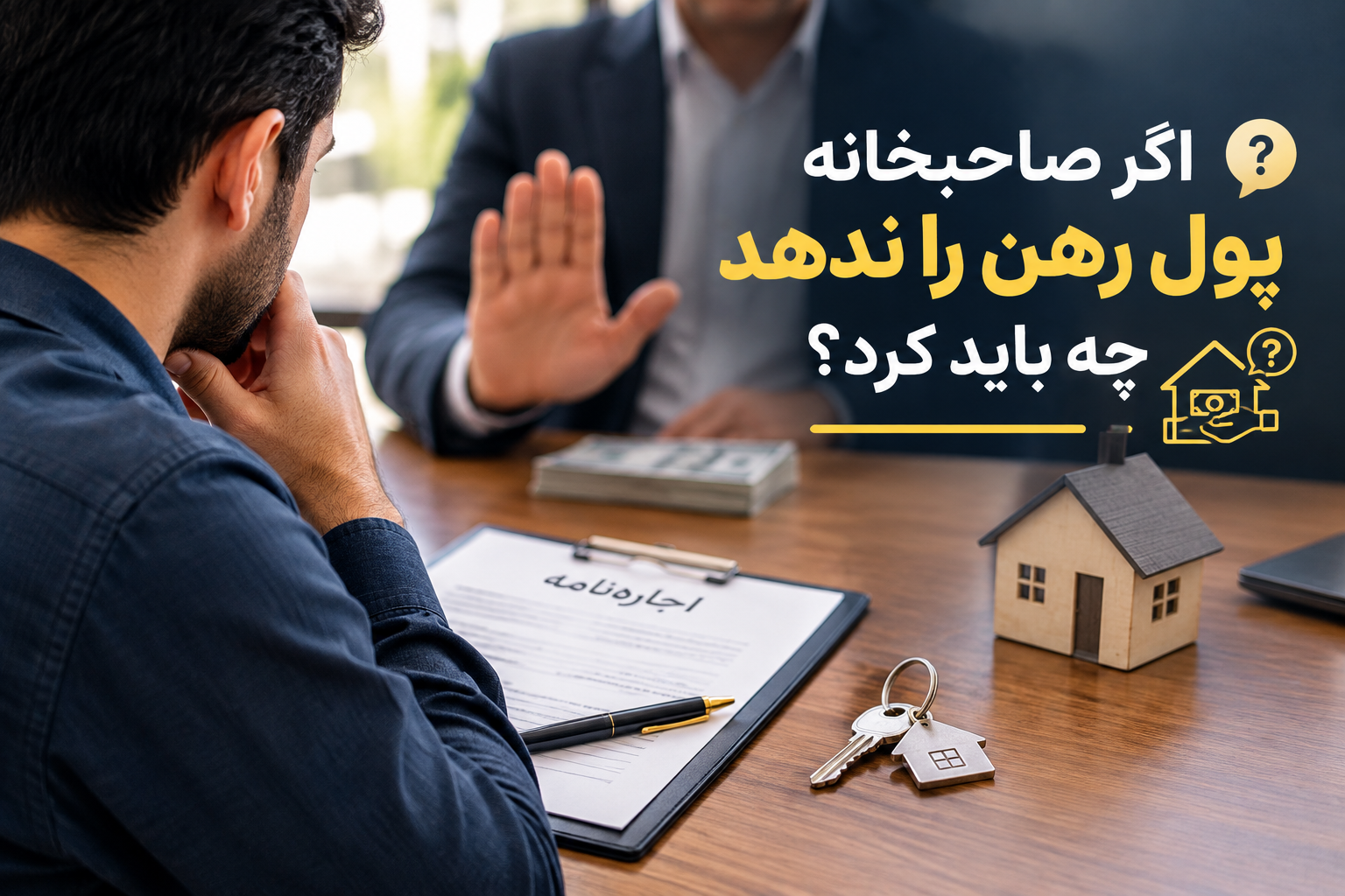 اگر صاحبخانه پول رهن را ندهد چه باید کرد؟
